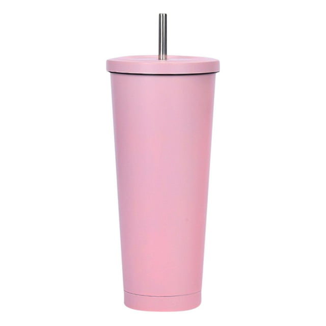 Birdeem Tasse à Paille en Acier Inoxydable à la Mode Tasse à Café 750 ml Grande Capacité Vide Portable Isolation Tasse Cadeau