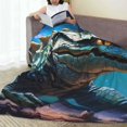 thumbnail image 6 of Salouo Starry Sky Colorful Crocodile A Print Bed Blankets,Flannel Blanket Comfortable Air Conditioning Blanket Lightweight Blanket for Sofa Bed Travel & Couch -60"x50", 6 of 8