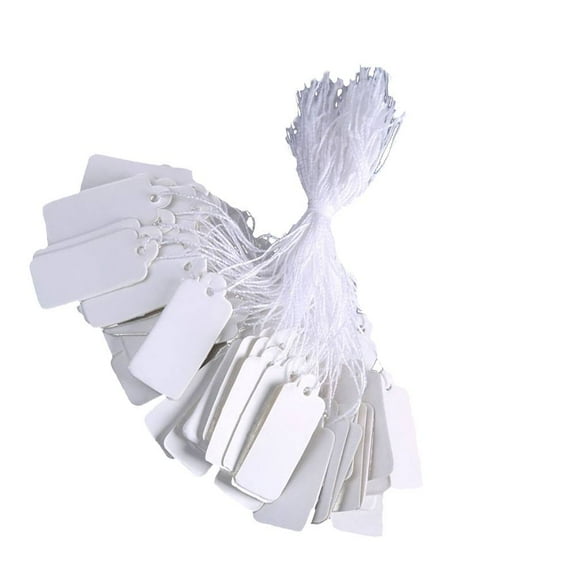BESTOYARD 190Pcs White Marking Tags for Shop Use Smooth Paper Surface with Hanging ng