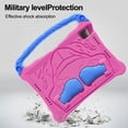 thumbnail image 2 of Kids Case For iPad Pro 11 2022/2021/2020/2018 – Soft TPU Military Grade Shockproof Boxing Design Kickstand Cover with Portable Handle & Shoulder Strap - Rose, 2 of 8