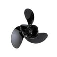 Quicksilver Black Diamond Aluminum Propeller 3Blade RH with Rubber Hub