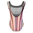 thumbnail image 5 of Retro Striped Swimsuit Colorful Print Female Swimwear One Piece Fashion Swimsuits Holiday Rave Push Up Sleeveless Bathing Suit, 5 of 7