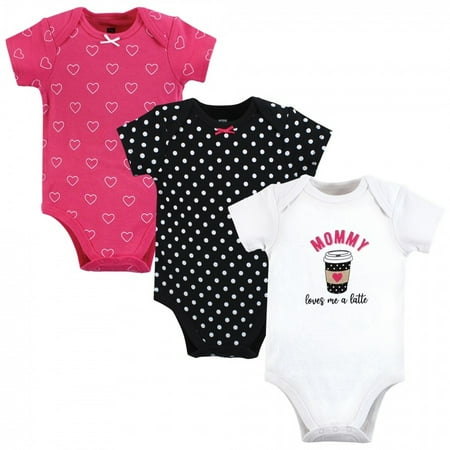 

Hudson Baby Infant Girl Cotton Bodysuits Mommy Latte 3-6 Months