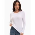 thumbnail image 4 of Women's Slim Fit Ribbed Pullover- Long Sleeve Crewneck Casual Jumper Top, 4 of 6