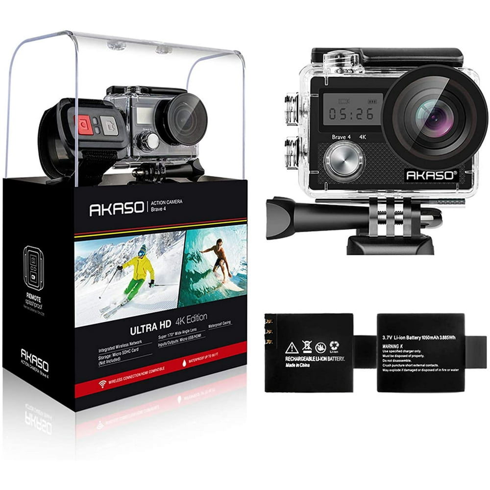 AKASO Action Camera Brave 4 4K 20MP WiFi Sports Camera Ultra HD 30m