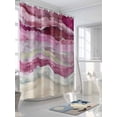 thumbnail image 5 of Pink Coastal Waterproof Fabric Shower Curtain, Summer Beach Nautical Abstract Art Shower Curtain for Bathroom Curtains Bathtubs Hotel Washable Shower Curtains with 12 Hooks Extra Long 72x96, 5 of 6