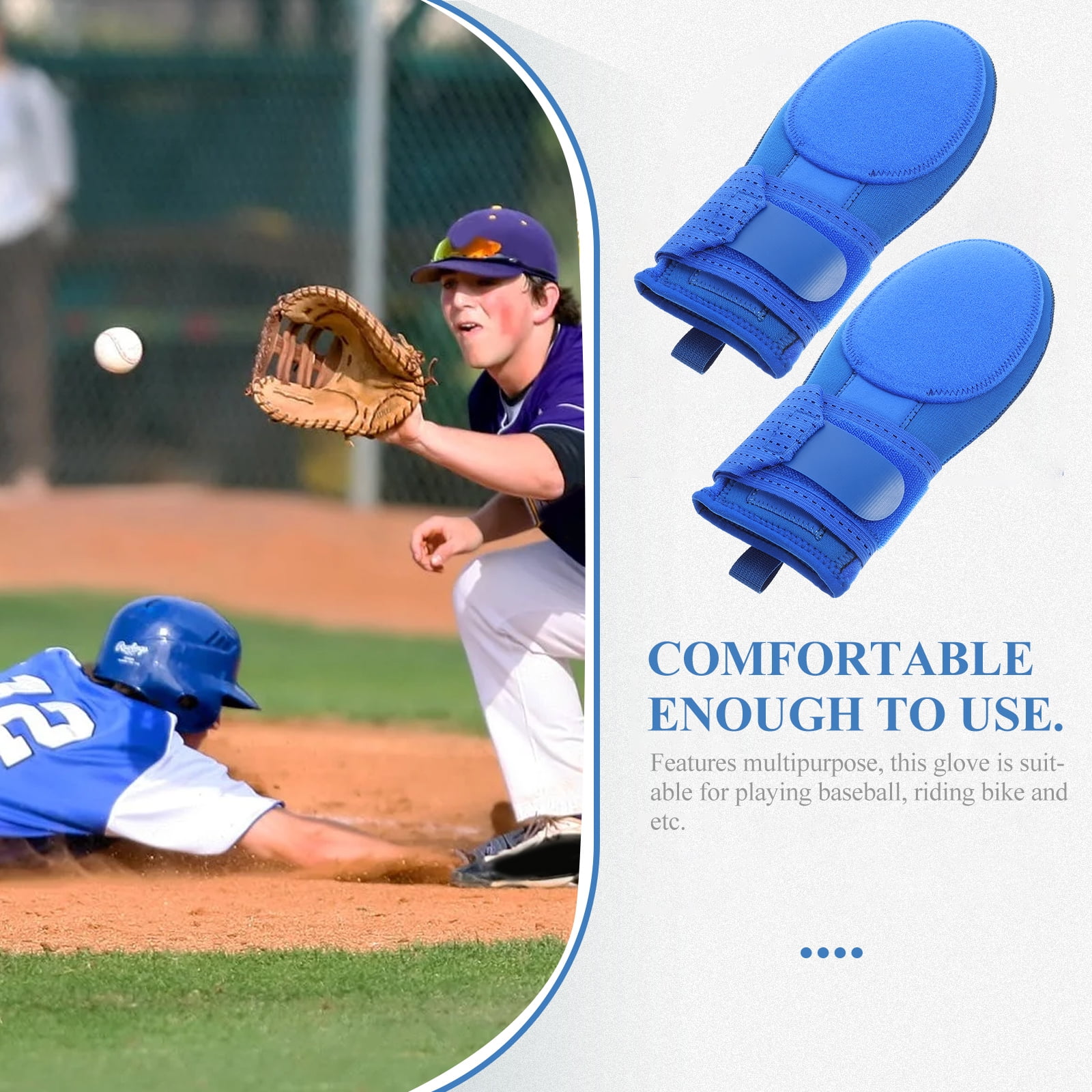 Mitaine De Baseball Coulissante – Protection Poignet Absorbant Les Chocs, Coque Rigide EVA, Sangle Ajustable