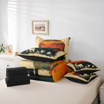 thumbnail image 6 of Manfei Boys Girls Safari Black Bear Bedding Comforter Set 7-Piece,Jungle Woodland Animal King Bedding Sets,Vintage Aesthetics Ultra Soft Bed Sheets,Breathable Home Decor,Reversible, 6 of 8