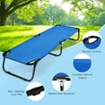 thumbnail image 3 of WYDK Folding Camping Cot, Portable Ultralight Compact Sleeping Cot Bed for Adults with Oxford Fabric, for Outdoor Travel Backpacking Hiking Patio Home Office, 330LBS (Blue), 3 of 10