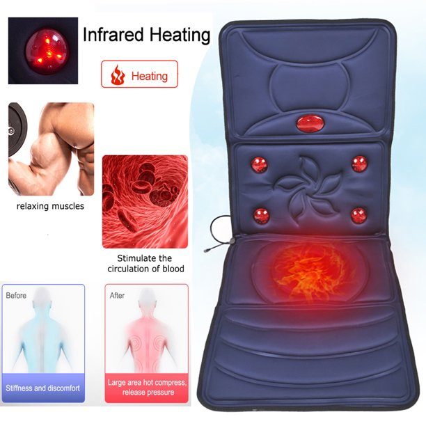 iMeshbean Electric Massage Cushion Mat, Memory Foam Massage Mat with