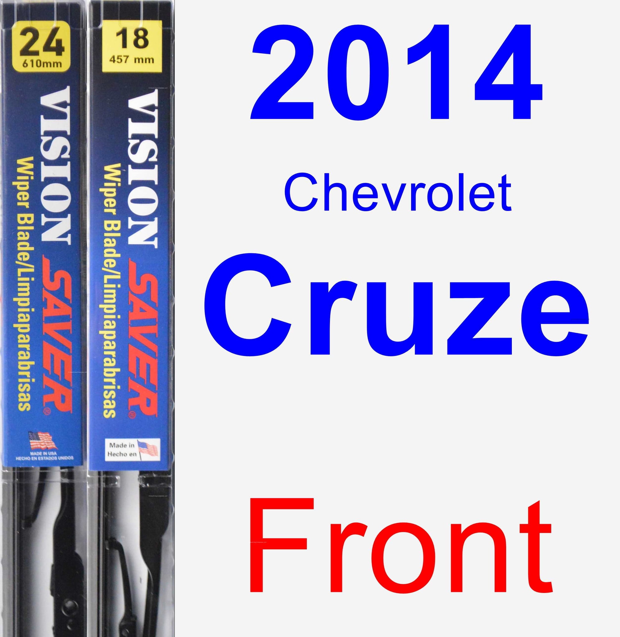 2014 Chevrolet Cruze Wiper Blade Set/Kit (Front) (2 Blades) Vision