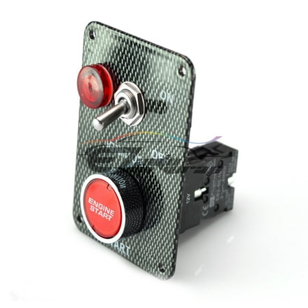 Racing Car 12V Ignition Switch Engine Start Push Button LED Toggle