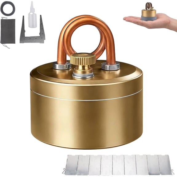 Portable Alcohol Camping Stove with Stand, Heat-Resistant Pad