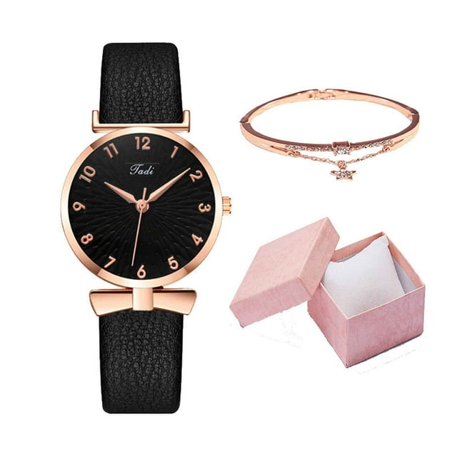 Nuevo reloj de pulsera de cuarzo con correa de moda para mujer, ideal para el tiempo libre, con caja de regalo.