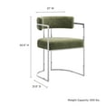thumbnail image 5 of Side Dining Chair, Silver Green, Fabric, Metal, Bar Pub Cafe Bistro Dining Kitchen Hospitality Restaurant, Modern Contemporary, HB37854, 5 of 10