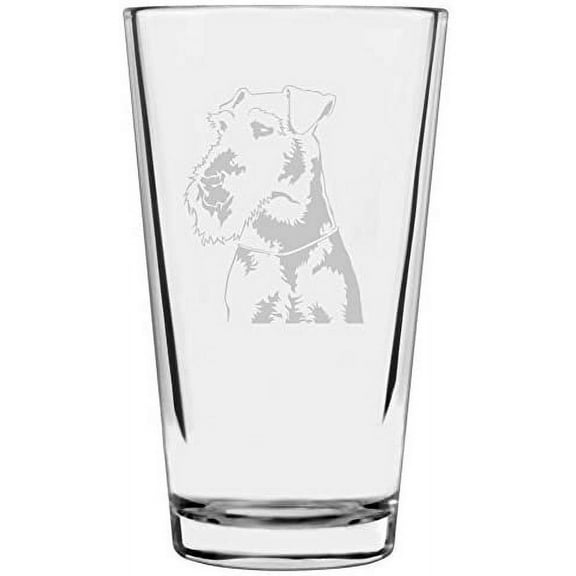 Welsh Terrier Dog Themed Etched All Purpose 16oz Libbey Pint Glass