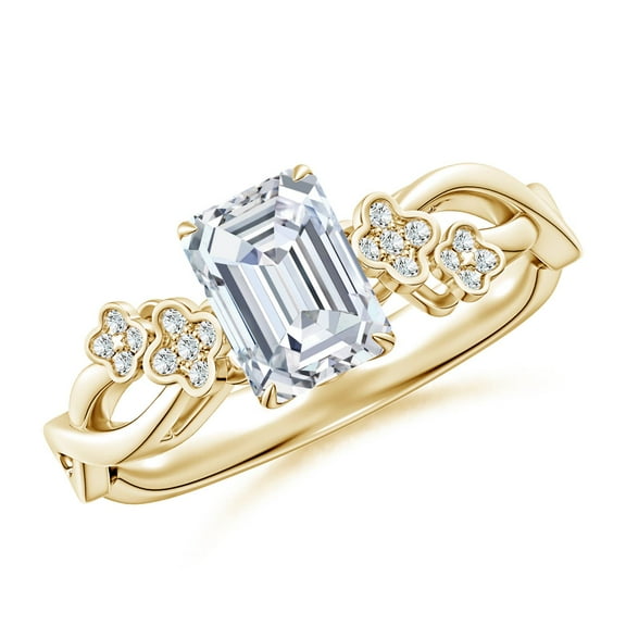 ANGARA IGI Certified Lab Grown 1.17 Ct Diamond Engagement Ring for Women in 14K Yellow Gold (Size-7x5mm| Color-F-G| Clarity-VS) | April Birthstone, Anniversary, Jewelry Gift for Women | Diamond Ring