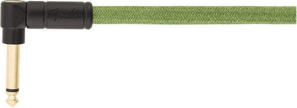 Fender® 10' Angled Festival Instrument Cable, Pure Hemp, Green #0990910062-10 ft