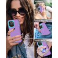 thumbnail image 6 of for iPhone 13 Pro Max Case, Dust-Proof Port Cover, Full-Body Non-Slip Silicone Rubber Covered, Military Grade Drop-Proof Shockproof Phone Case, Mint/Purple, 6 of 14