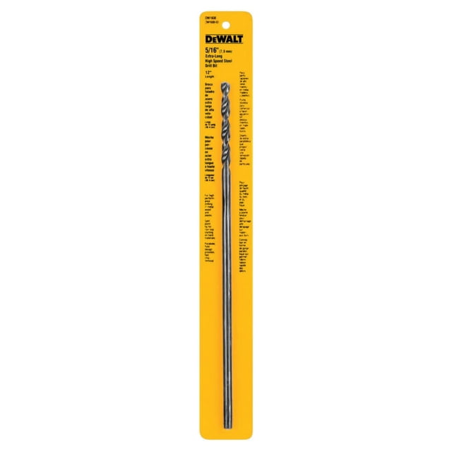 Broca DEWALT DW1608, extra larga, 8 mm x 30 cm, color negro oxidado