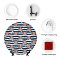 thumbnail image 4 of Bingfone Popcorn On Blue Lines Print Bone China Dinner Decorative Plates,Handmade Ceramic Dinner Plate with Stand for Home Club-7in, 4 of 6