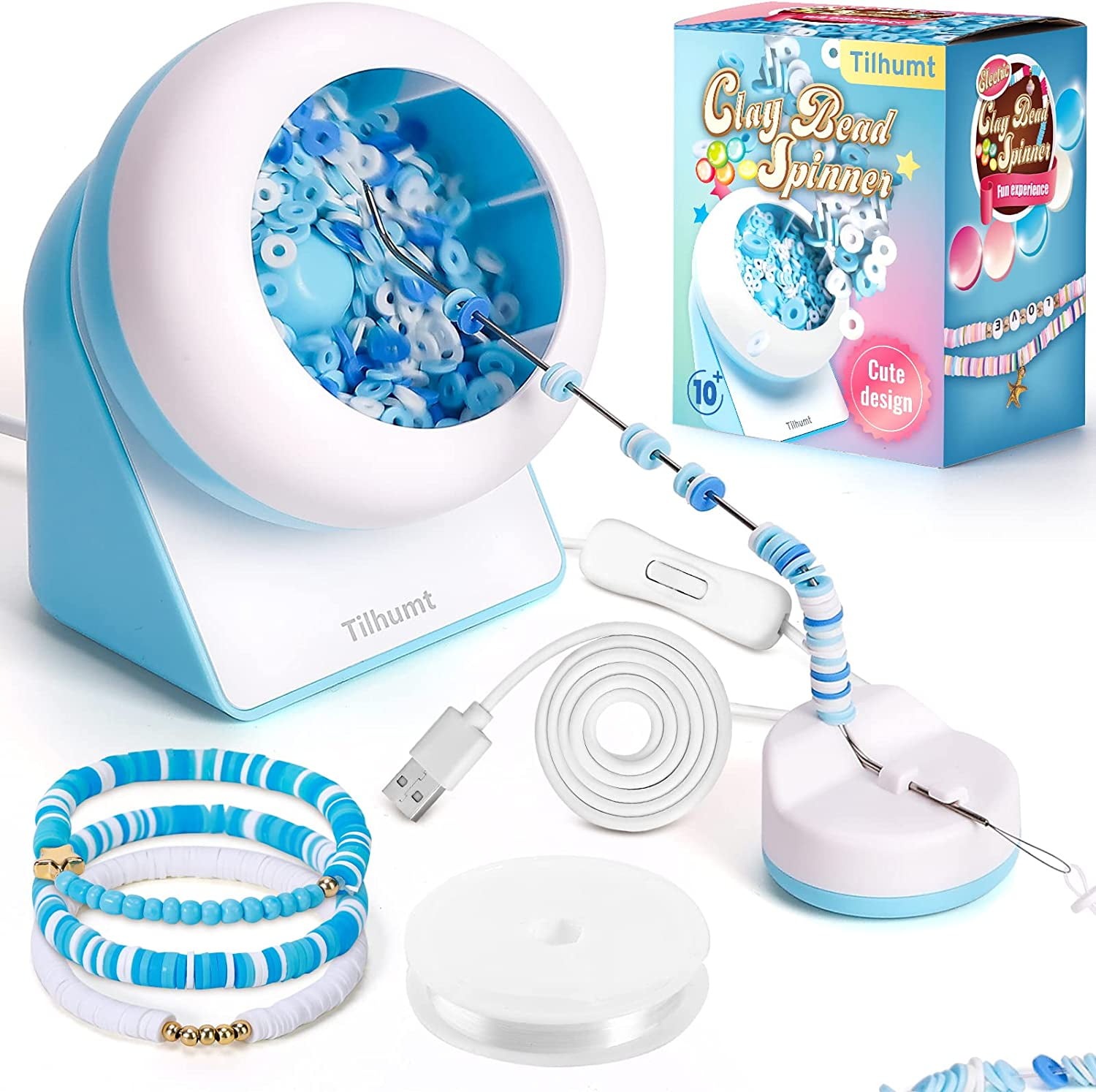 Clay Bead Spinner, Electric Bead Spinner for Jewelry Making, Automatic