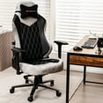 thumbnail image 2 of Goplus Chaise de Jeu Pivotante à 360°, Inclinable en Hauteur, Accoudoirs Réglables 4D, Gris, 2 of 10