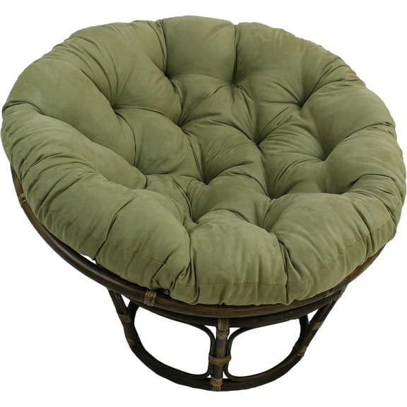 Polyester Microsuede Papasan Cushion, 1 Count (Pack of 1), Sage Green