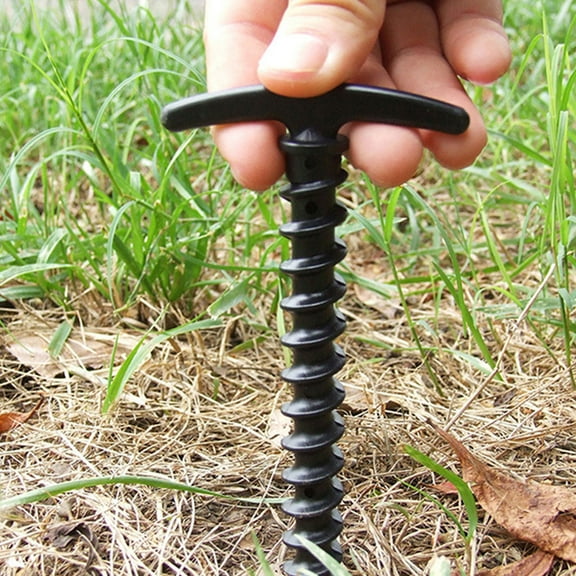 STOBOK 10Pcs Heavy Duty Nylon Tent Pegs Black Ground Nails for Camping and Garden Use
