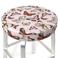 thumbnail image 3 of KLL Vintage flowers Round Bar Chair Cushion Cover,Bar Stool Protector with Elastic, Soft Washable-14 inch, 3 of 7