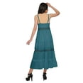 thumbnail image 3 of Moomaya Solid Sleeveless Long Maxi Dress Spaghetti Straps With Lace Trim, 3 of 6