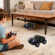 Chmadoxn Remote Control Car, Multicolor Four-Way Remote Control Off-road Toy Car, Rechargeable Drop-Resistant RC Car with LED Headlights & Large Tires, Portable for Kids Boys 6+