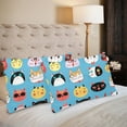 thumbnail image 2 of MKHERT Bright Colorful Cat Pillowcase Pillow Protector Cushion Cover 20x30 inch,Set of 2, 2 of 3