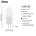 thumbnail image 1 of Luz LED en línea Mini G4 de bajo voltaje, luz blanca cálida para espejo, Faro de cristal, reemplazo de luz halógena de 25W, 12V COB, 1-10 piezas, 1 of 4