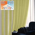 thumbnail image 5 of Yellow Beige Striped Blackout Curtains for Bedroom/Living Room, Pinch Pleated Black Out Curtains, Modern Farmhouse Retro Lines Room Darkening Window Drapes with Hooks 2 Panels, 39"x70", 5 of 8