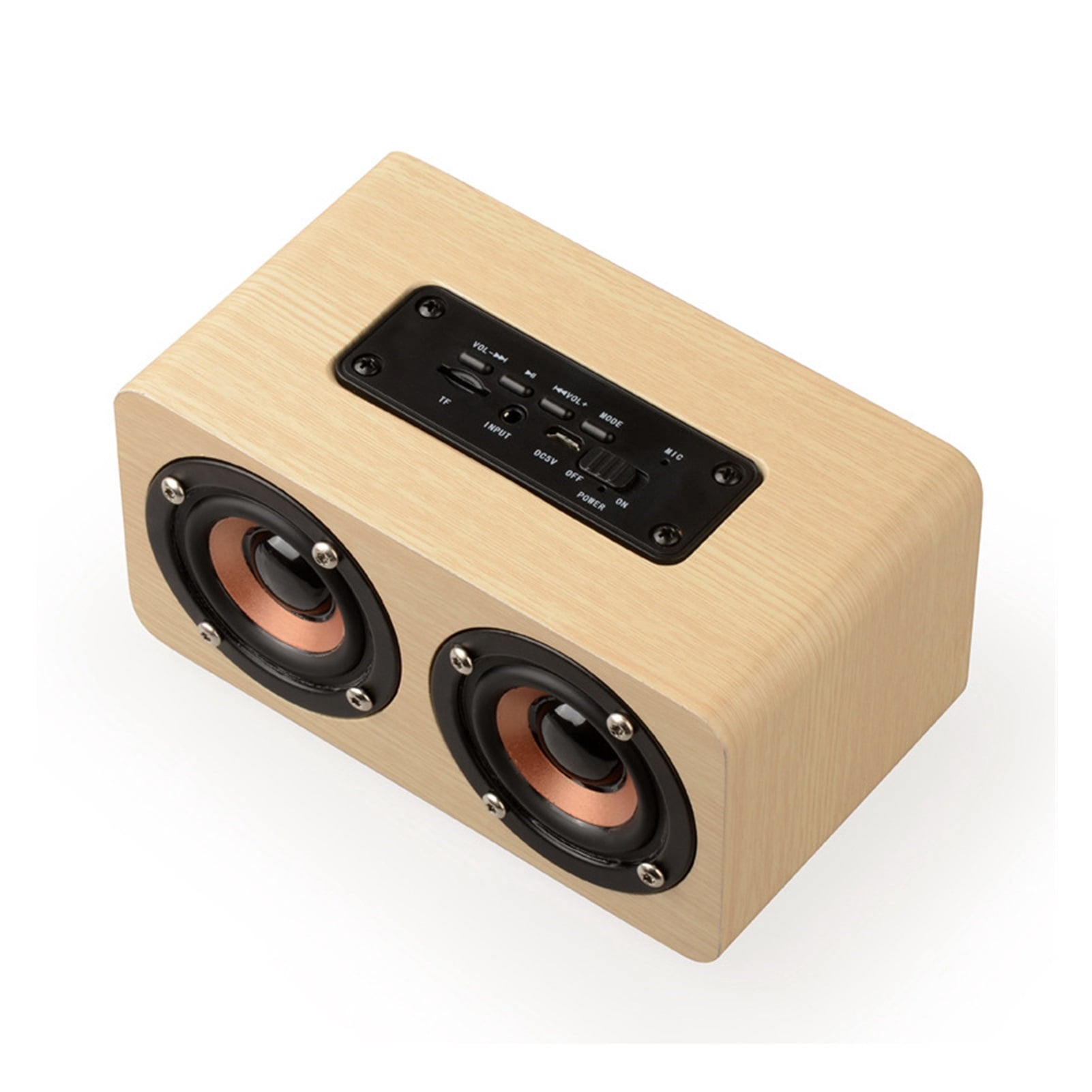 Wireless Bluetooth Speaker Portable Mini Card Wooden A-udio Phone Walkman Subwoofer Desktop Speaker ,Clear Distortion-Free
