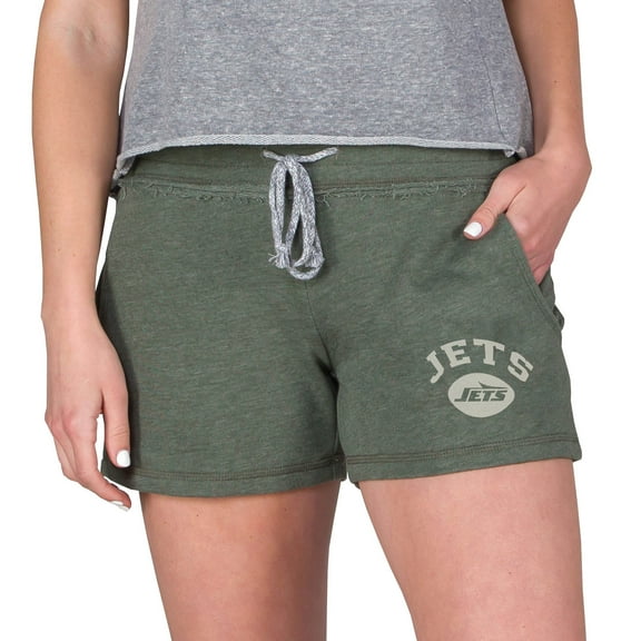 Women's Concepts Sport Green New York Jets Mainstream French Terry Tri-Blend Shorts