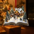 thumbnail image 6 of Grrvtrz 2D Flat Acrylic Christmas Books Ornament Tree Shape Bookshelf Pendant Christmas Tree Decoration Novelty Hanging Decorations Books Stacked Ornament,Home Decor,Christmas Decorations, 6 of 6