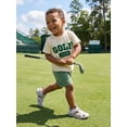 thumbnail image 5 of BemeyourBBs Toddler Baby Boys Golf Outfit Cute Infant Boy Summer Clothes Golf Crew Letter Embroidery Short Sleeve Round Neck T Shirt Tops and Pockets Shorts Set, 5 of 9