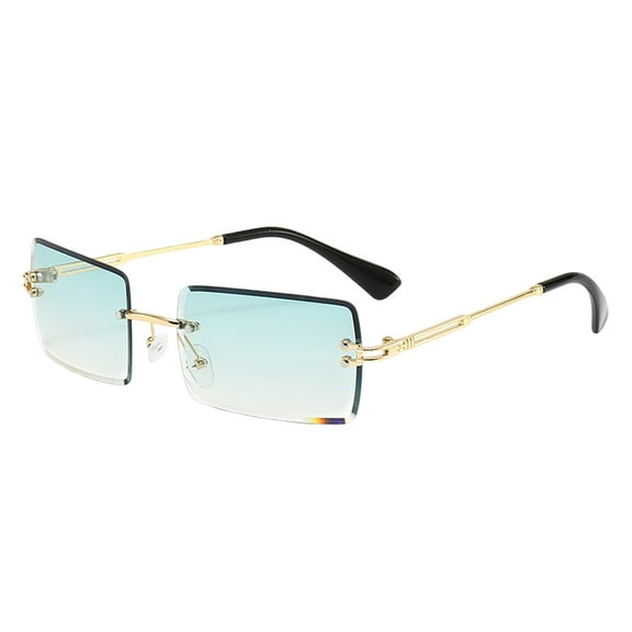 Glasses for Outdoor Use Rimless Rectangle for Women Men Square Frame 4 Eyewear Unisex Everyday Comfort Aluminum Alloy Build Design Lightweight