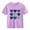 Purple, variant on Girls Valentine Shirt | Kids Cotton Short Sleeve Top with Denim Heart Print | Purple Casual Tee for Girls 4-10 Years,Size 3 T