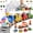 Multicolor 2, variant on WonderStone Electric Train Set, Train Track Toys with Steam, Light-Up and Sound Effects, Magnetic Car Toys with 10 PCS Signposts, Christmas Birthday Gifts for Toddlers, Blue