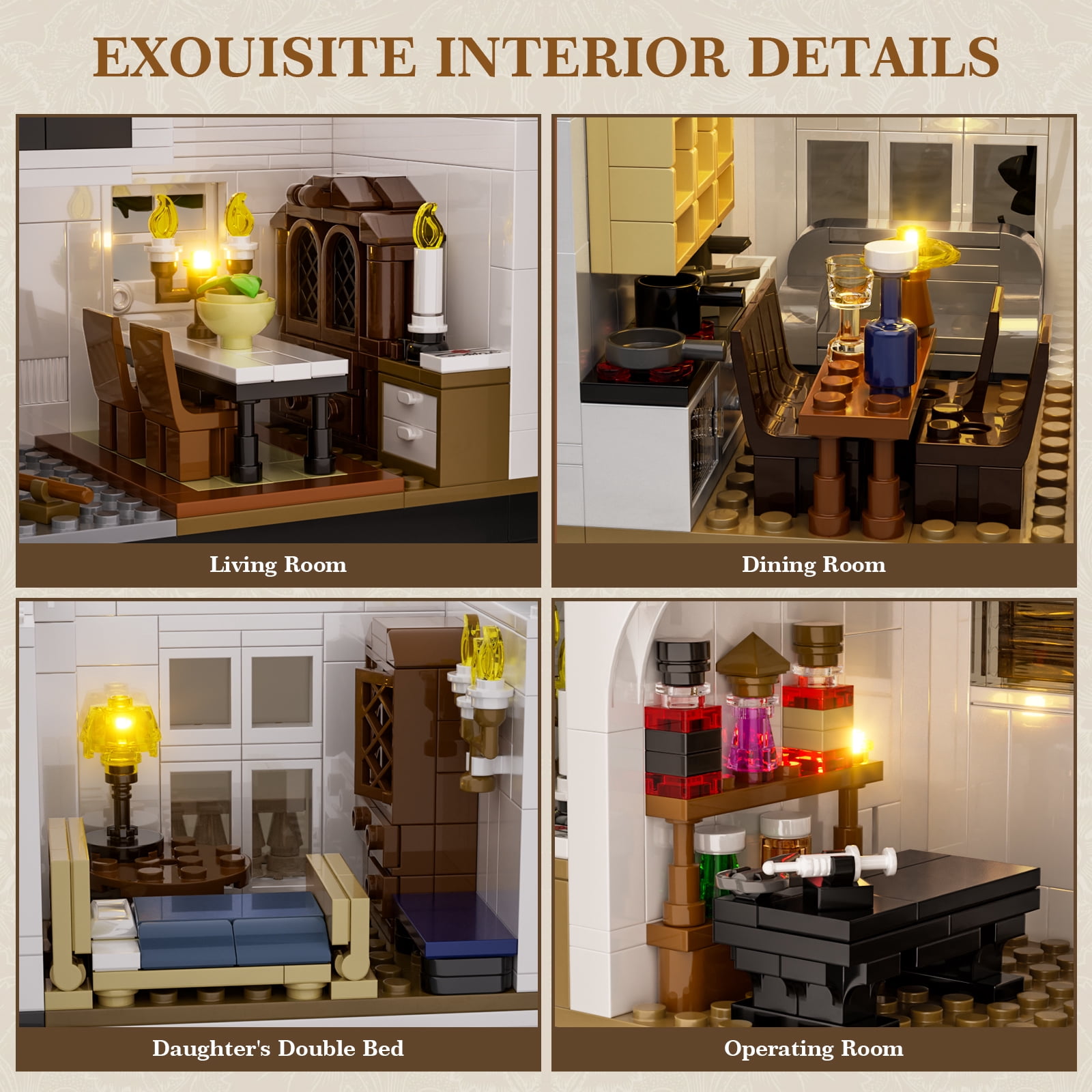 Magic House Building Blocks Kit Practical Owens House Model Decor Gift for Friends