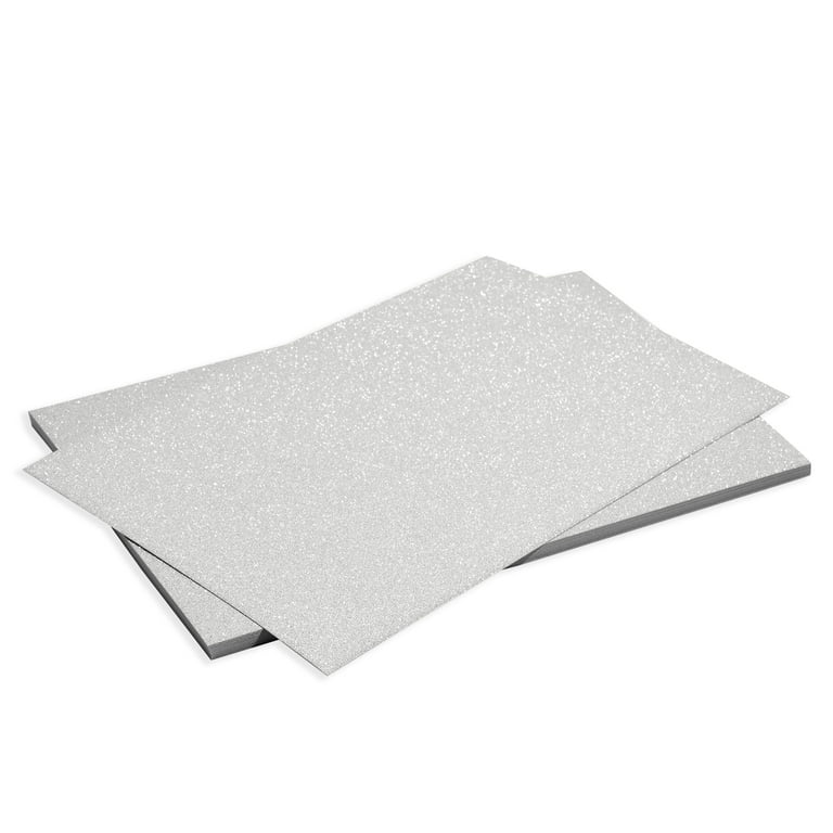 24 Sheets Silver Glitter Cardstock Paper for Scrapbooking, Arts, DIY  Sparkle Crafts, 250gsm, Double-Sided (8 x 12 In) 