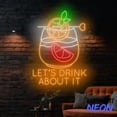 thumbnail image 4 of Handmadetneonsign Let’s Drink About It Neon Sign, Cocktail Led Sign, Cocktail Bar Decor 92581, 4 of 5