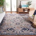 thumbnail image 3 of SAFAVIEH Tucson Georgeanna Traditional Machine Washable Area Rug, Light Blue/Navy, 8' x 10', 3 of 13