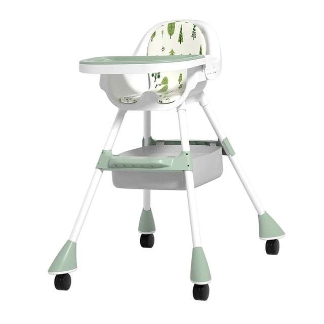 Silla alta convertible para bebé Ticfox altura ajustable plegable multifuncional