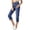 Blue, variant on Women's Pants Women Casual Capri Jeans Stretch Denim Cropped Pants Mid Rise Everyday Comfortable Summer Style Sky Blue XXXL