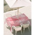 thumbnail image 3 of 60x120 Inch Outdoor Tablecloth with Umbrella Hole Zipper Rectangle Pink Coastal Shell Rectangular Tablecloths Outside Waterproof Nautical Beach Ocean Summer Patio Table Cloth Cover for Picnic Party, 3 of 8