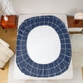 thumbnail image 5 of Feelyou Blue Stripes Buffalo Twin Sheet Sets, Simple Fashion Bedding, 3 Pieces, 5 of 7